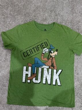 Disney Lime Green Logo Crewneck Tee